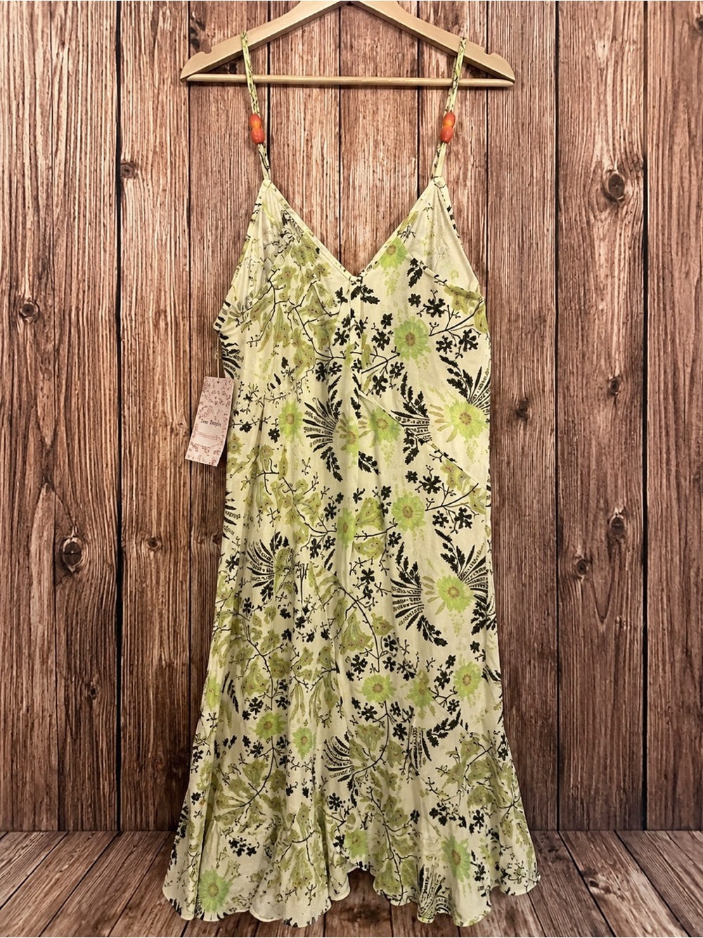 Free People Cream and Black Floral Dress Bobo
Vacation Beach Summer Strapy